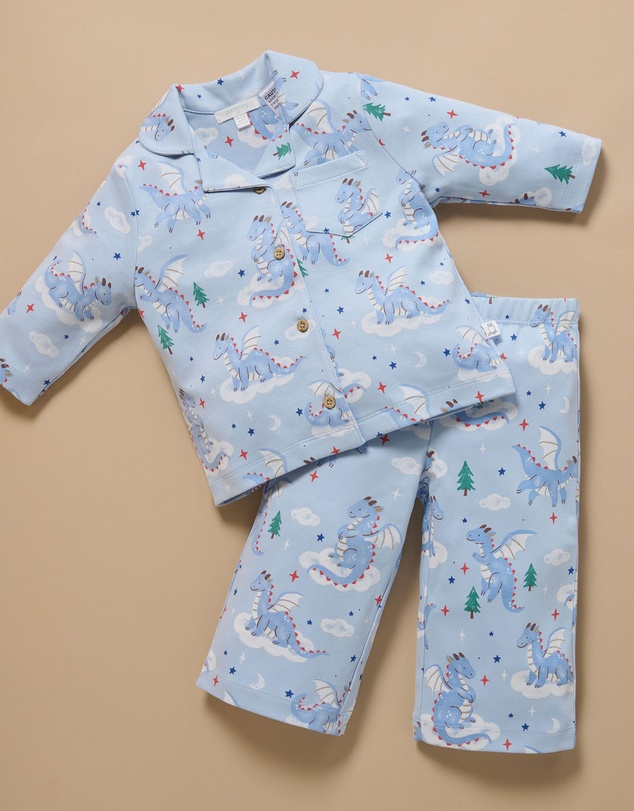 Purebaby - Thick Button Up Pyjama Set -Kids-Babies