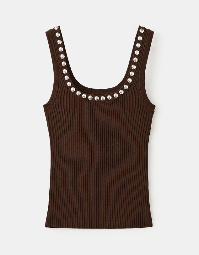 M.N.G - Ribbed Studded Top