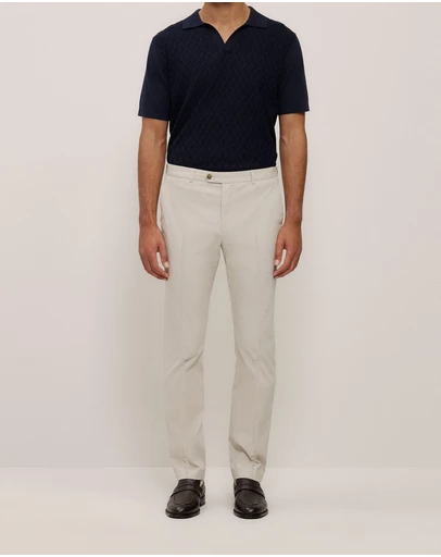 Trenery - Cotton Twill Trouser in Fawn