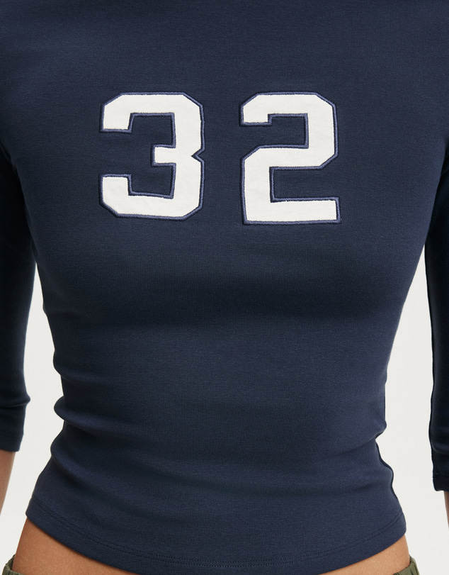 Cotton On - Boat Neck Graphic 3/4 Sleeve