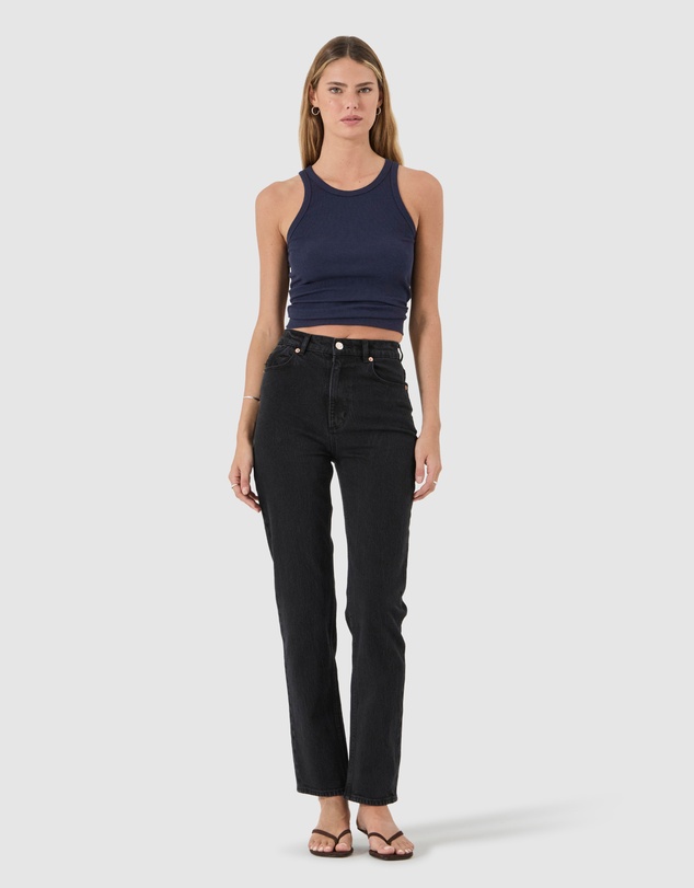 Rolla's - Loulou Straight Jean Long - Noir