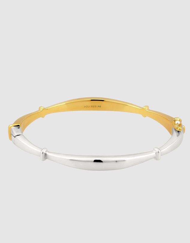 Elli Jewelry - Bracelet Women Elegant Bicolor 925 Sterling Silver Gold Plated