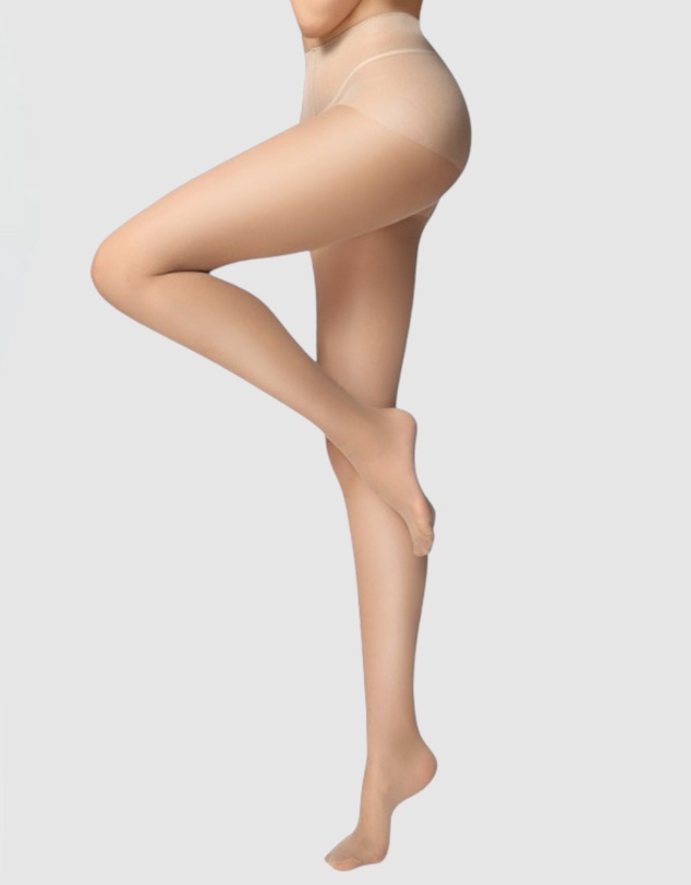 High Heel Jungle - 15 Denier Silky Slimming Sheer Tights - 2 Pack - Nude