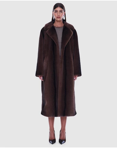 ENA PELLY - Nova Longline Faux Fur Jacket