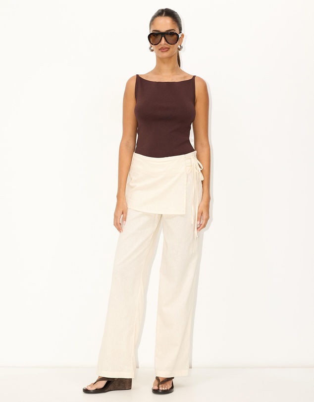 Dazie - Suri Knit Boat Neck Top