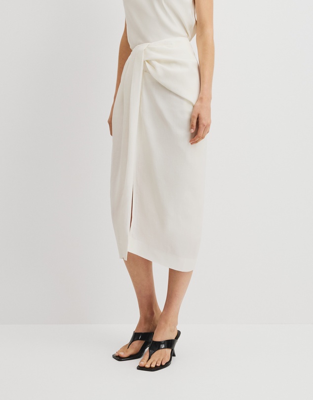 Country Road - Knot Detail Midi Skirt