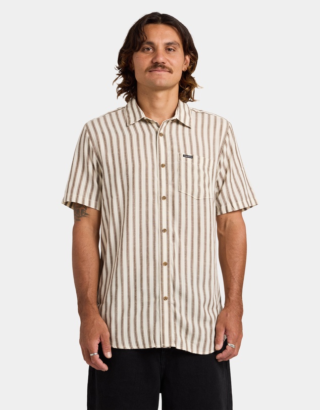Volcom - Mens Arvostripe Short Sleeve Shirt
