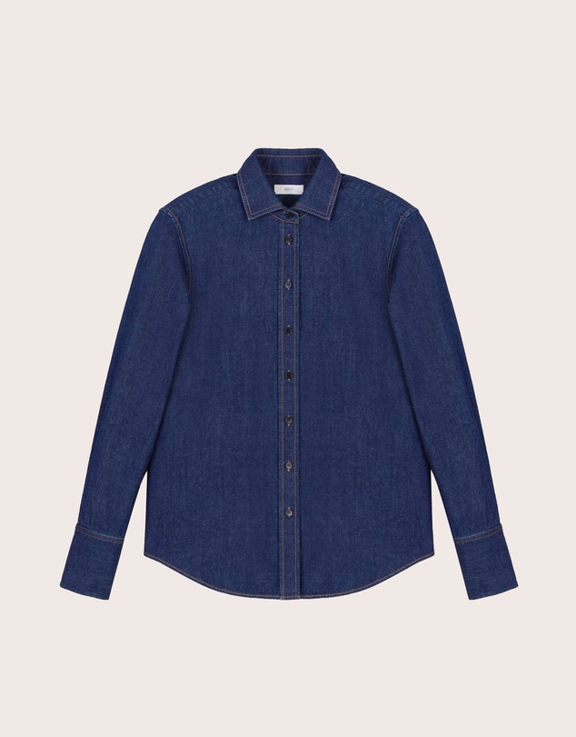 IDA+S - Daphne Dark Denim Button Down Top