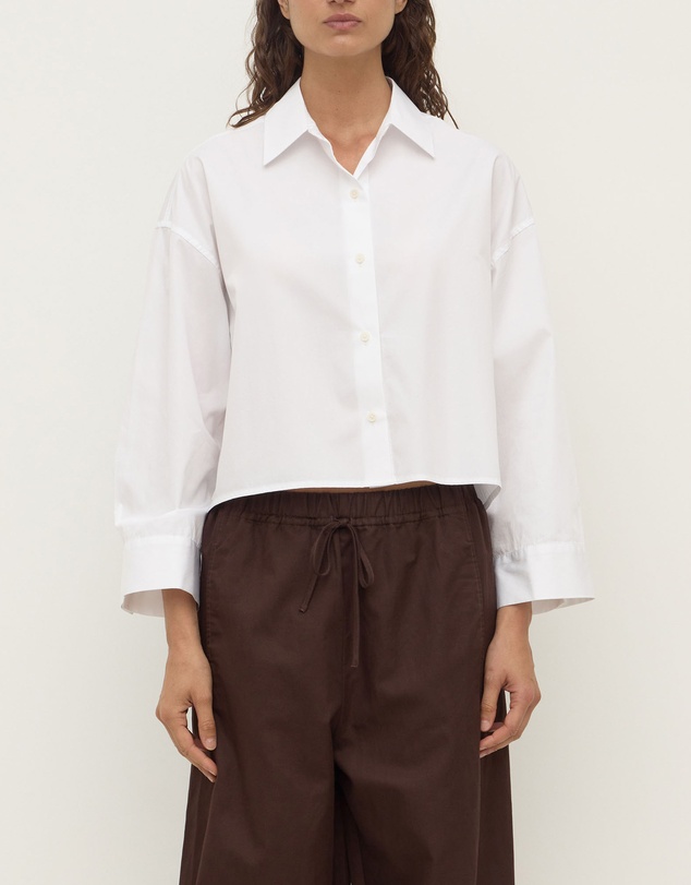 Assembly Label - Aurora Cropped Cotton Poplin Shirt