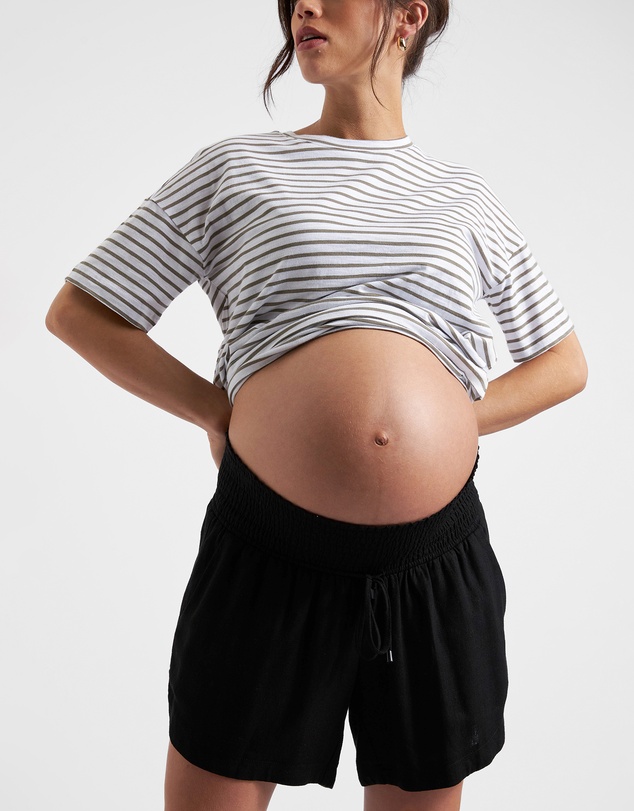 Ripe Maternity - Byron Shirred Linen Short
