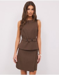 Calli - Remi Boat Neck Wrap Top