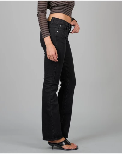 Love and Nostalgia - ‘Killer’ Low Rise Bootcut Jean - Washed Black
