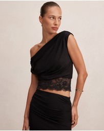 Forever New - Quinn Tipped Lace Top
