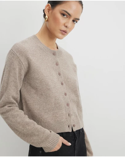 AERE - Sadie Merino Wool Cardigan