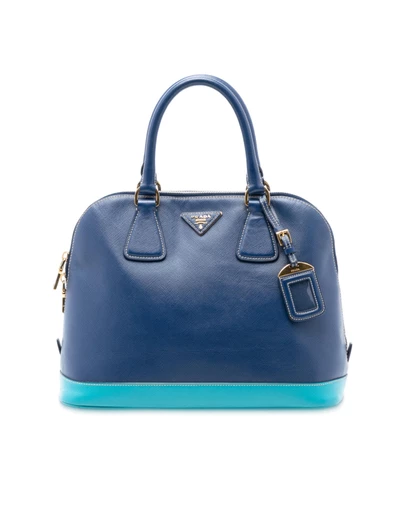 Pre-Loved by Azura Reborn - Pre-Loved Bicolor Saffiano Lux Promenade Dome Handbag