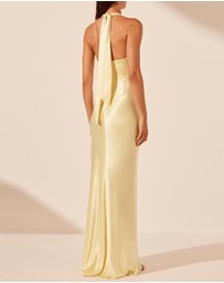 Shona Joy - La Lune Ruched Halter Maxi Dress
