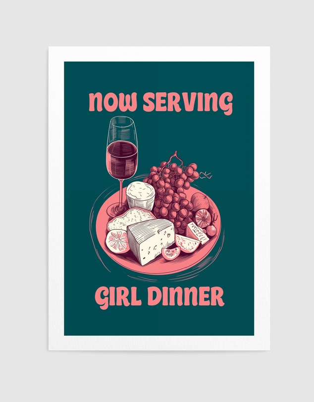 Olive et Oriel - Girl Dinner No 2 by Andreas Magnusson Art Print
