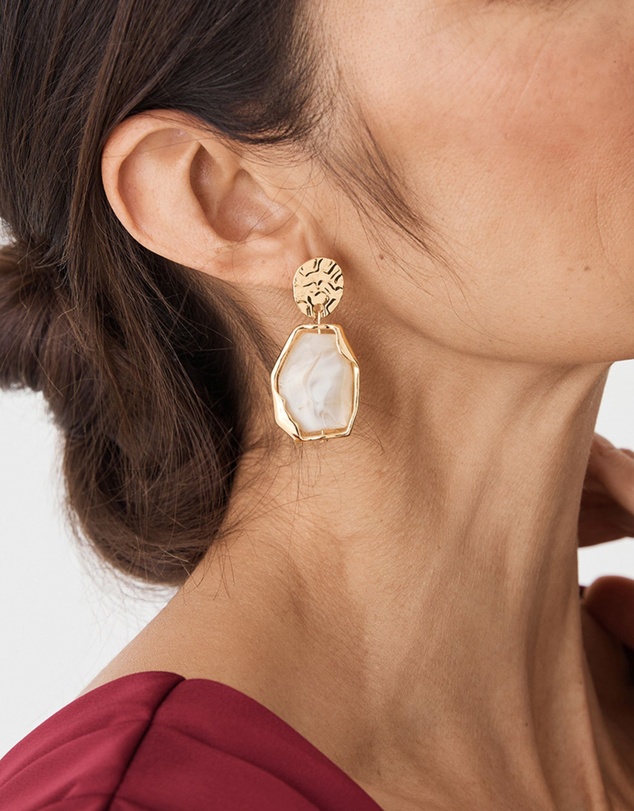 Forcast - Marbel Gold Earrings