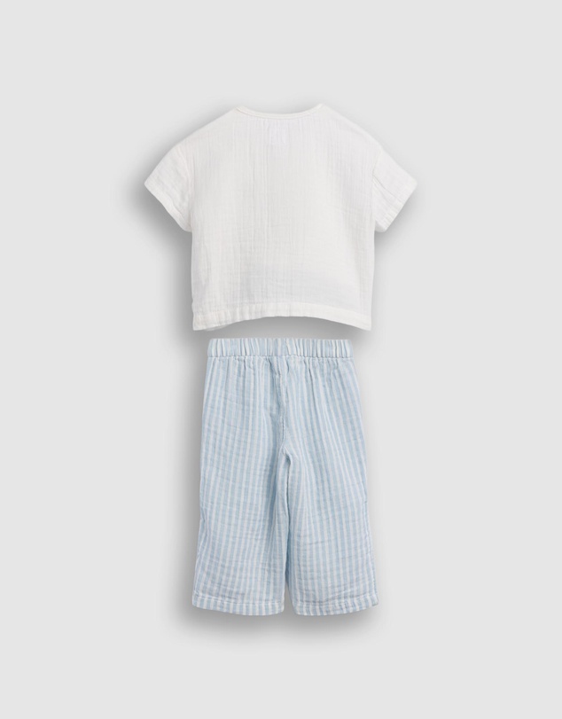 GAP - Woven SS Henley Pants Set - Babies