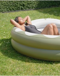 &Sunday - Scallop Inflatable Round Paddling Pool- Olive