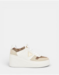 GUESS - Rozinn Lace-Up Platform Wedge Sneakers