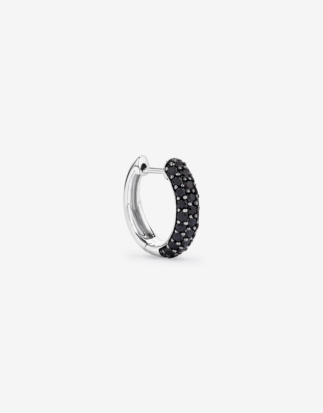 Michael Hill - 0.34 Carat TW Black Diamond Huggie Earring in Sterling Silver