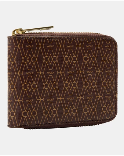 Wolf - Wolf Signature Range Zip Around Wallet Brown