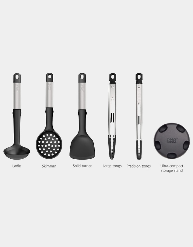 Joseph Joseph - Elevate™ Fusion 5-piece Silicone Utensil Set with Storage Stand