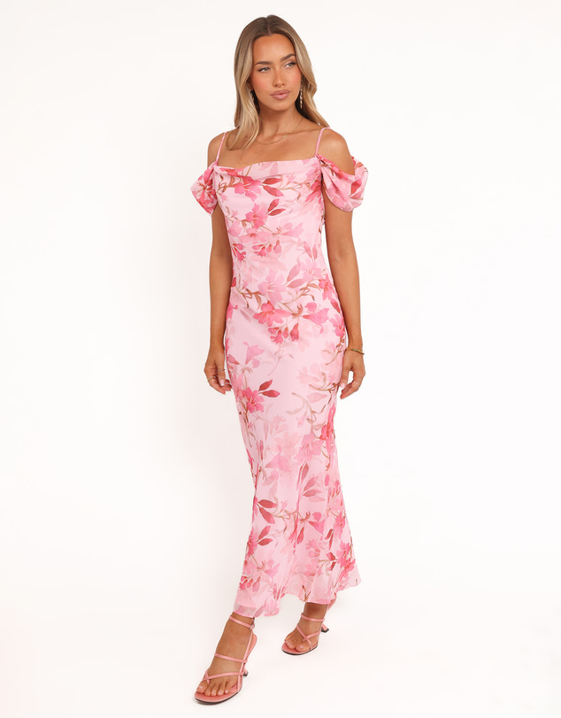Petal & Pup - Esther Midi Dress - Pink Floral