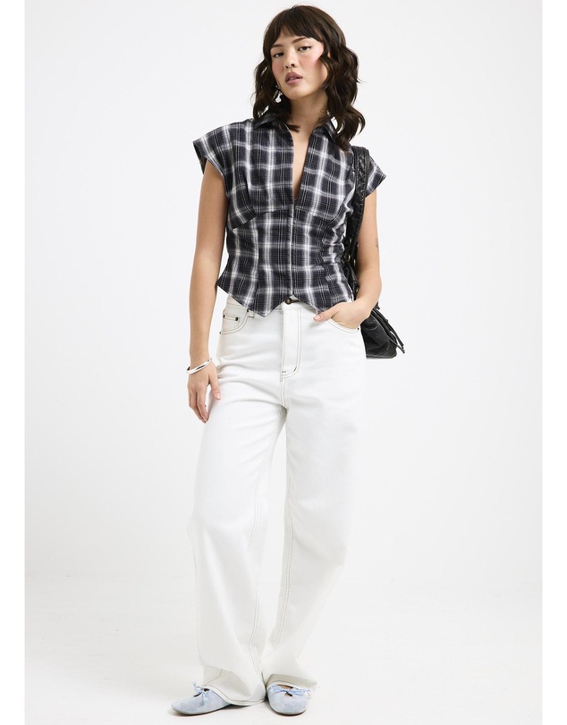 Insight - Milos Plaid Plunge Shirt