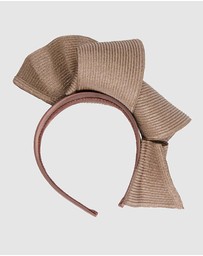 Max Alexander - Large Wavy Coffee Racing Fascinator