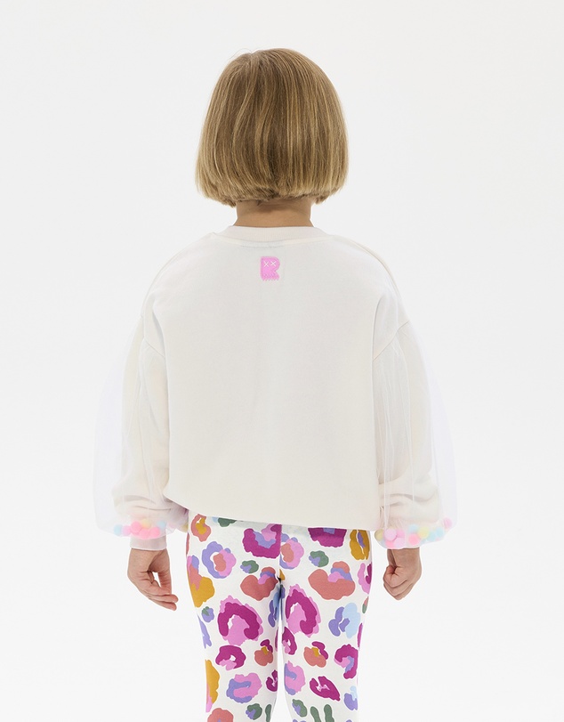 Rock Your Kid - Leopard Pom Pom Sweatshirt