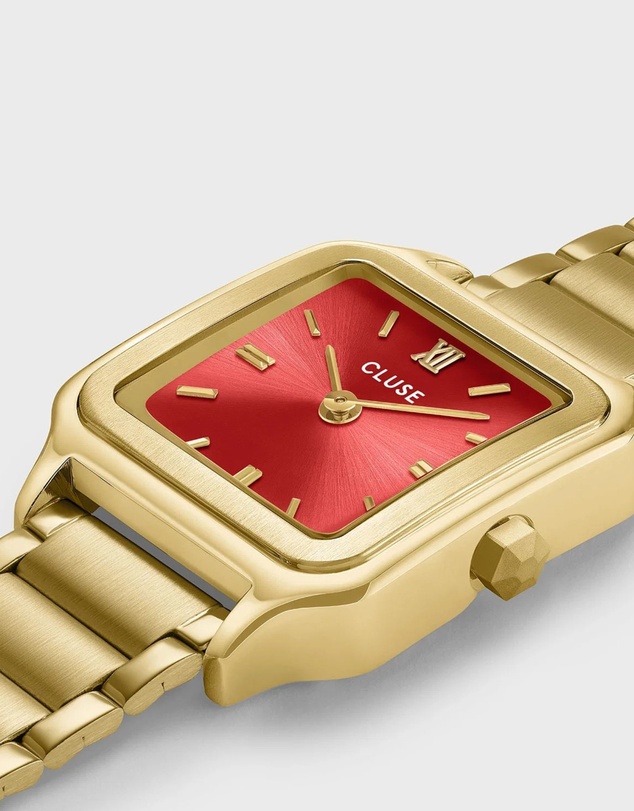 Cluse - CLUSE Gracieuse Petite Watermelon Pink/Gold Link Watch