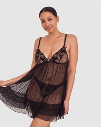 Bras N Things - Enchanted Desdemona Babydoll - Black