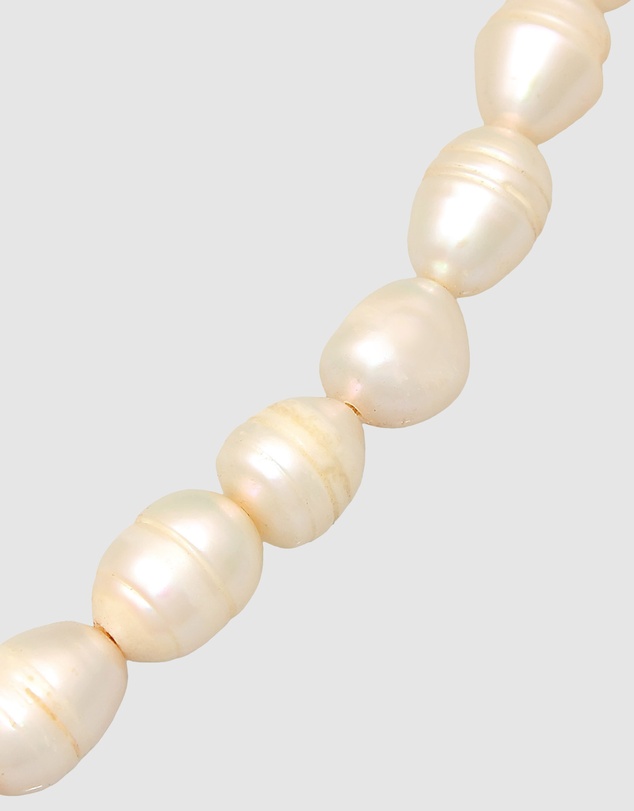 Elli Jewelry - Anklet Layer Links Baroque with Freshwater Cultured Pearl in 925 Sterling Silver Gold Plated