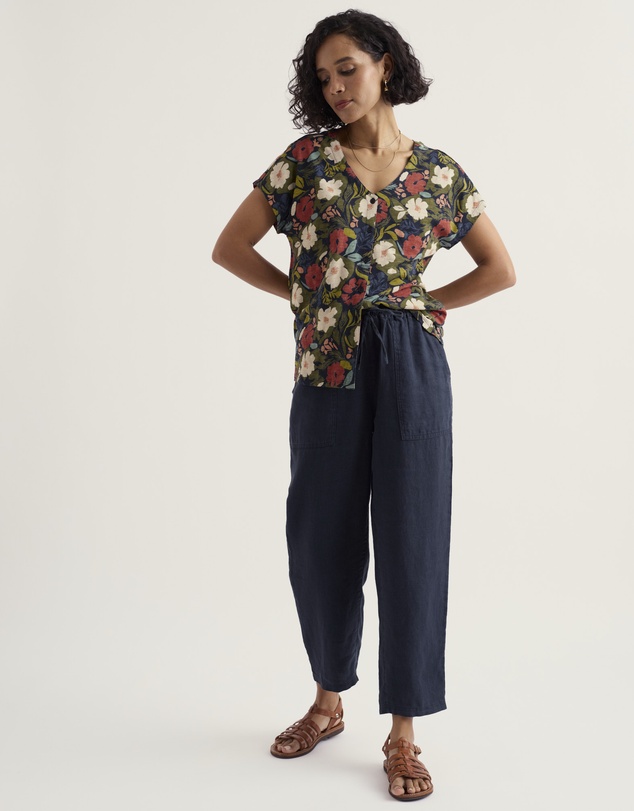 Seasalt - Studio Glass V-neck Jersey Top
