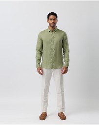 Brooksfield - Linen Casual Long Sleeve