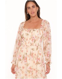 Petal & Pup - Aine Midi Dress - Cream Floral