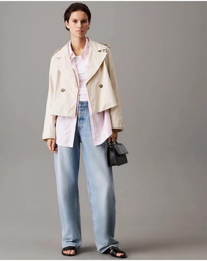 Calvin Klein - Loose Cropped Trench Jacket