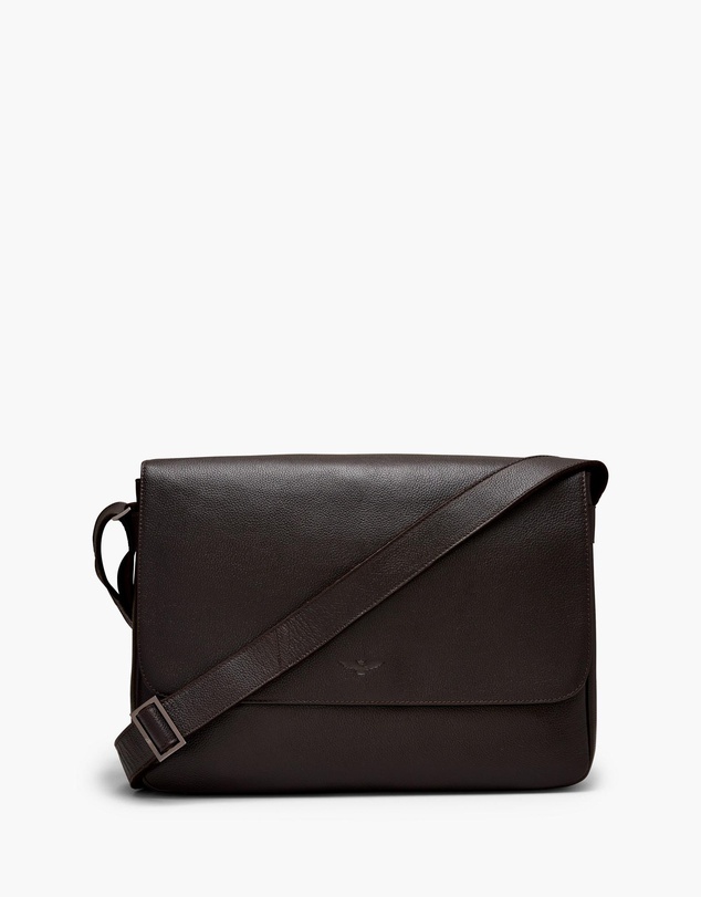 Aquila Montoro Leather Messenger Bag Brown OSFA