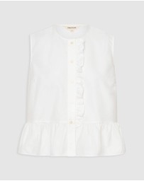 Oroton - Oxford Peplum Top