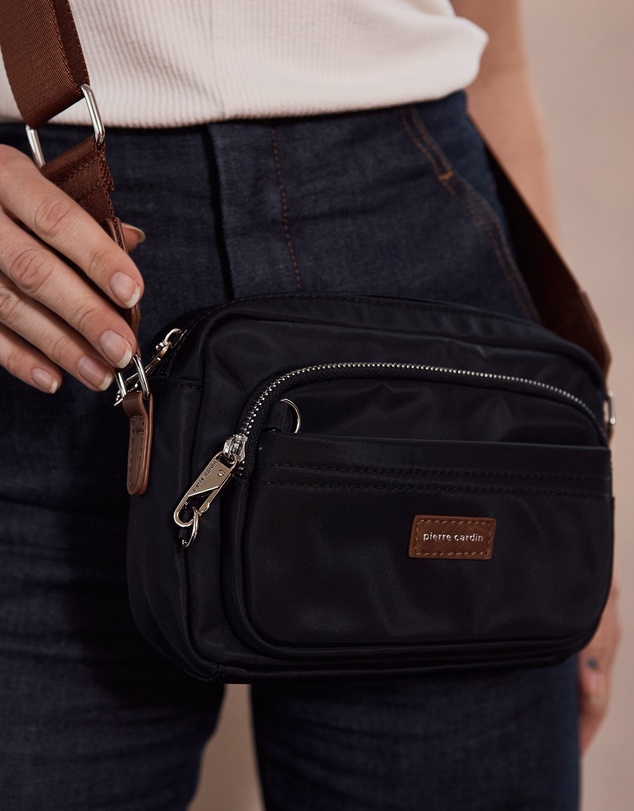 Pierre Cardin - Pierre Cardin RFID Anti-Theft Nylon Crossbody Bag