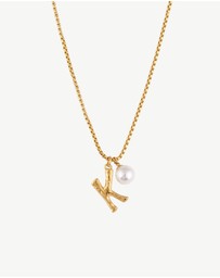 Zahar - Pearl Letter K Necklace