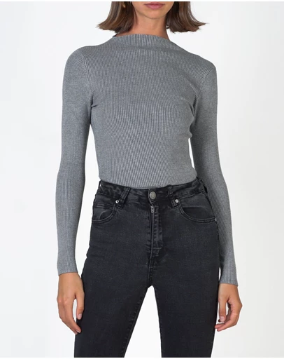 Lydan The Label - Mock Neck Long Sleeve Knit