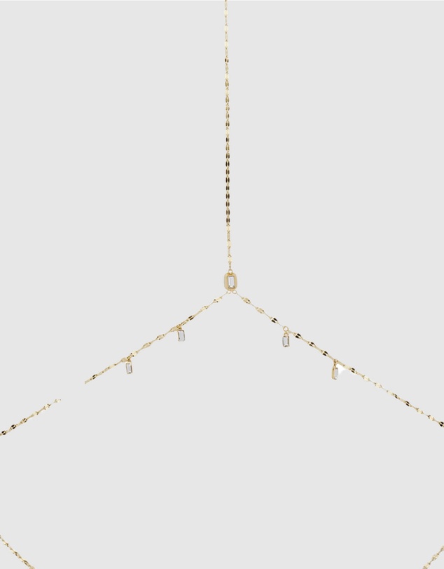 GUESS - Gold-Tone Hashtag Guess Body Chain