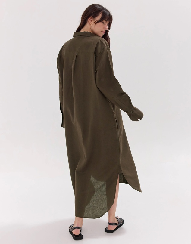 Cloth & Co. - The Shirt Dress | Olive