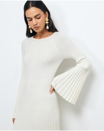 AERE - Indi Accordian Pleated Organic Knit Dress