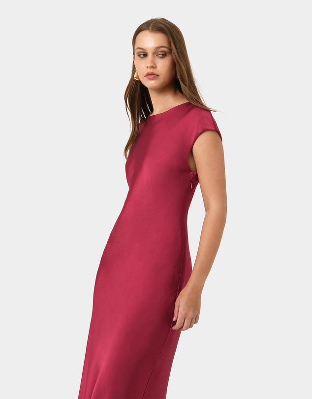 Forcast - Dulce Satin Midi Dress