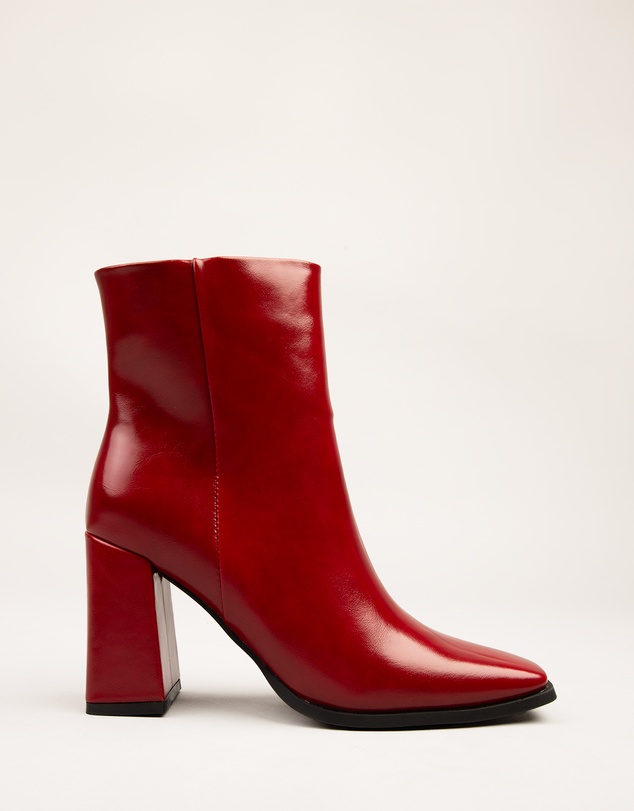 RAID - Hermine high block heeled boots in red