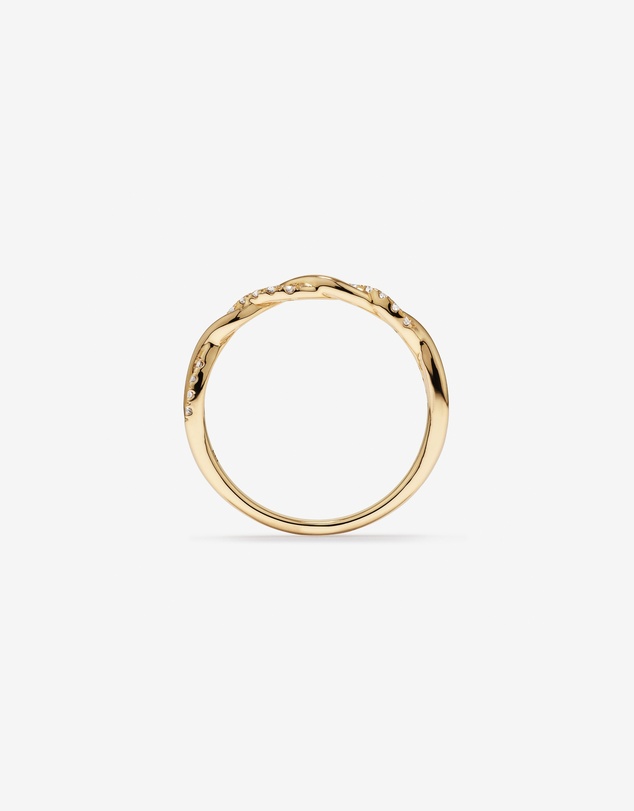 Michael Hill - 0.11 Carat TW Diamond Twist Wedding Ring in 14kt Yellow Gold